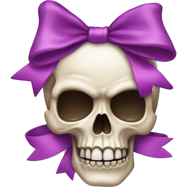 Skull with a bow  emoji