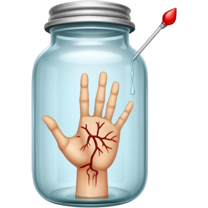 Hand in jar emoji