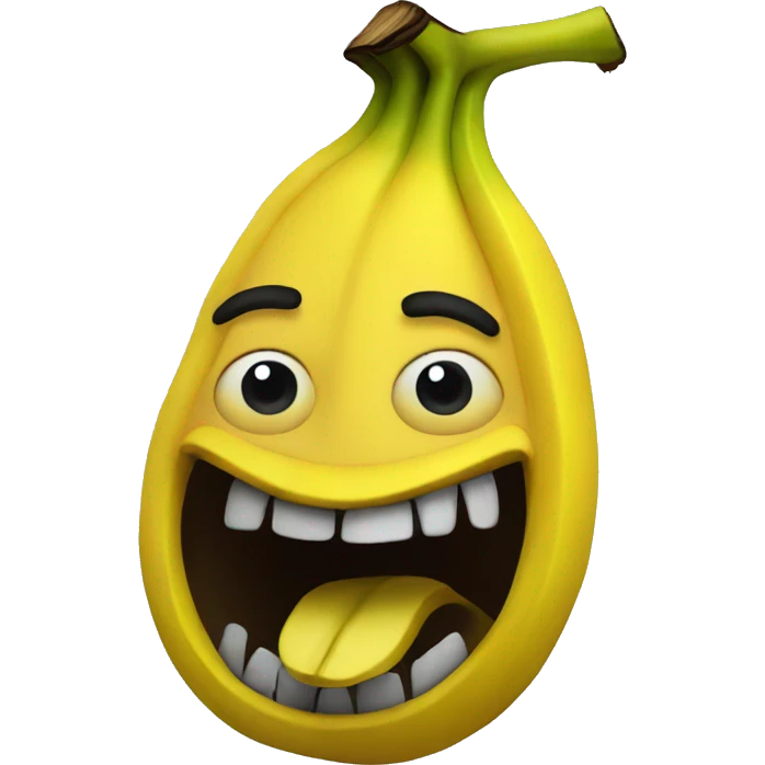 Evil banana emoji
