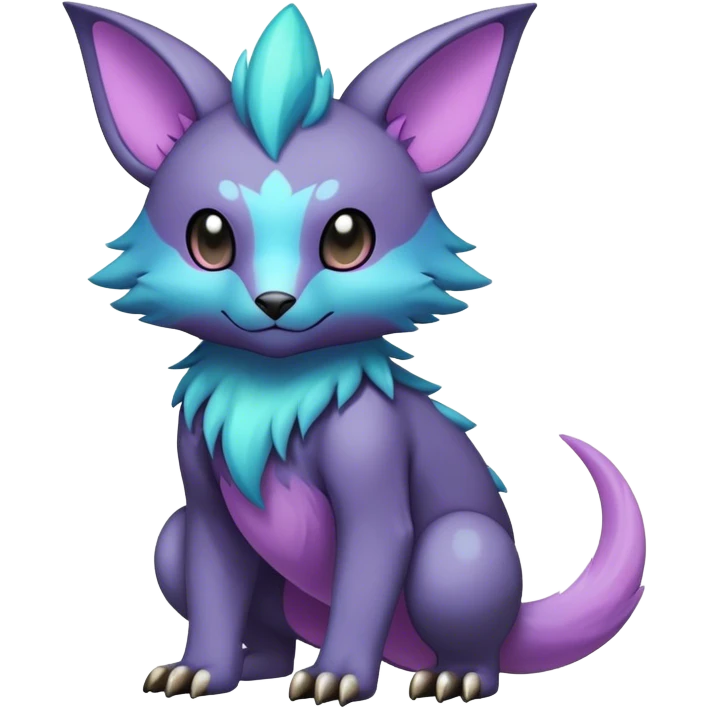 cool colorful dark pastel fantasy animal hybrid Fakemon full body  emoji