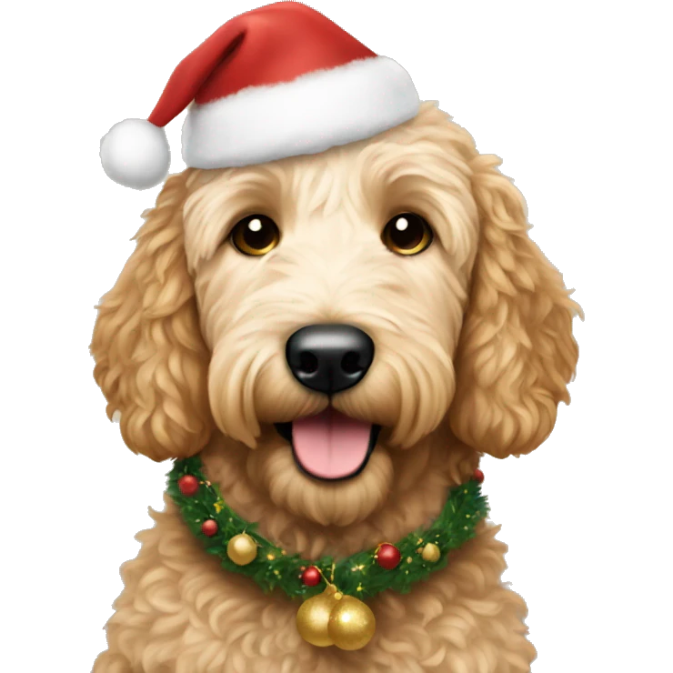 christmas golden doodle emoji