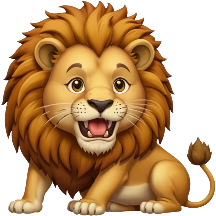 Lion eating emoji