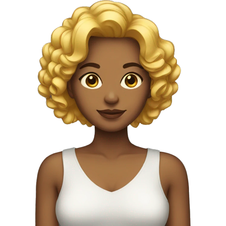 mulher cabelo curto emoji