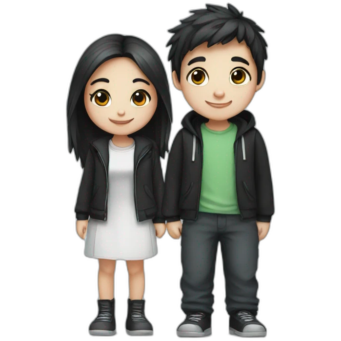Panda girl adn boy emoji