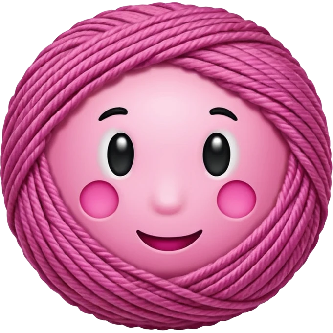 ball of yarn, pink emoji