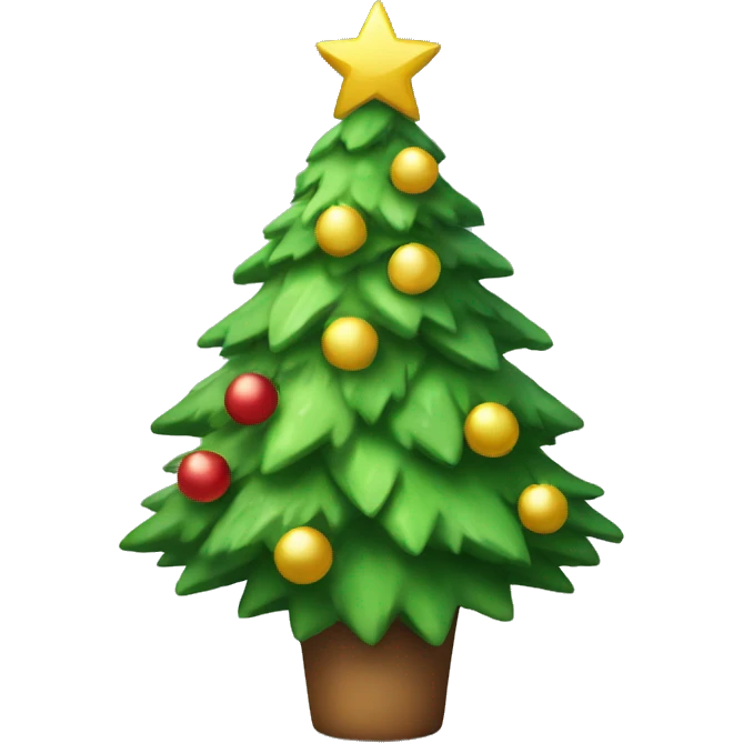 Cute Christmas tree emoji