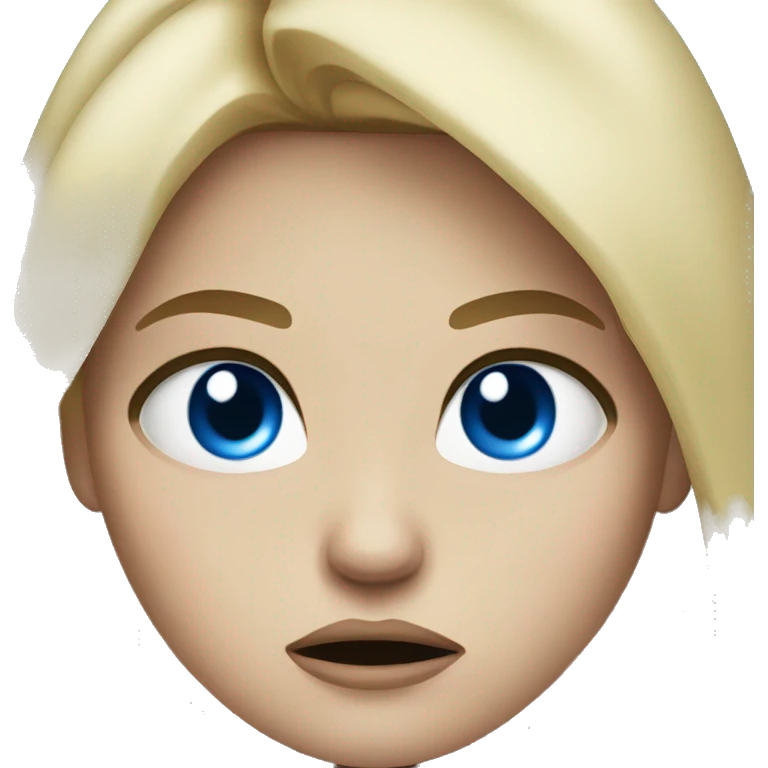 angry blonde girl blue eyes emoji