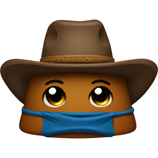 Poo emoji with a cowboy hat emoji