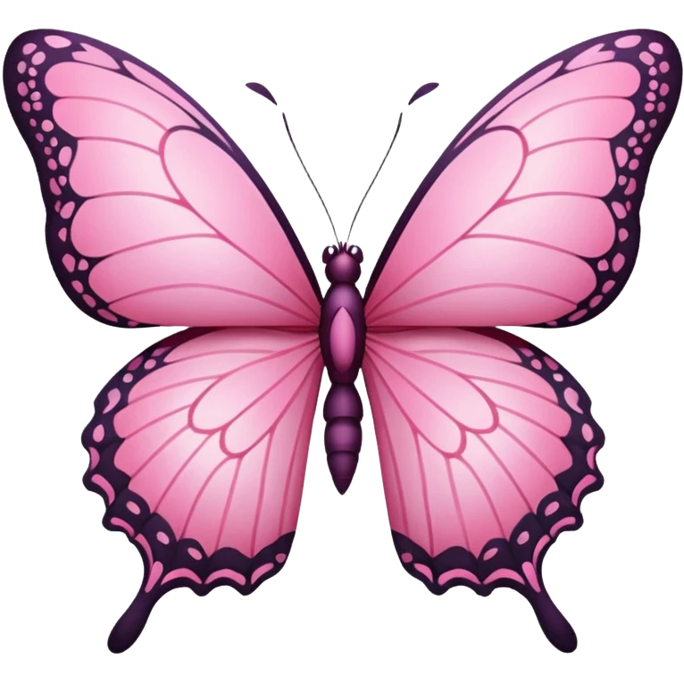Pink butterfly emoji
