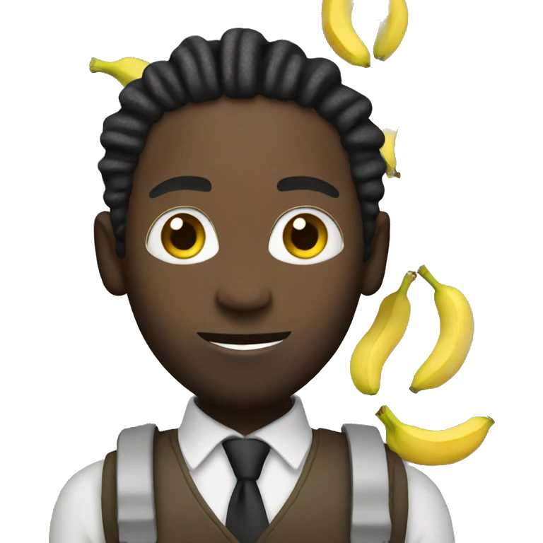 black man with dreads holding banana emoji
