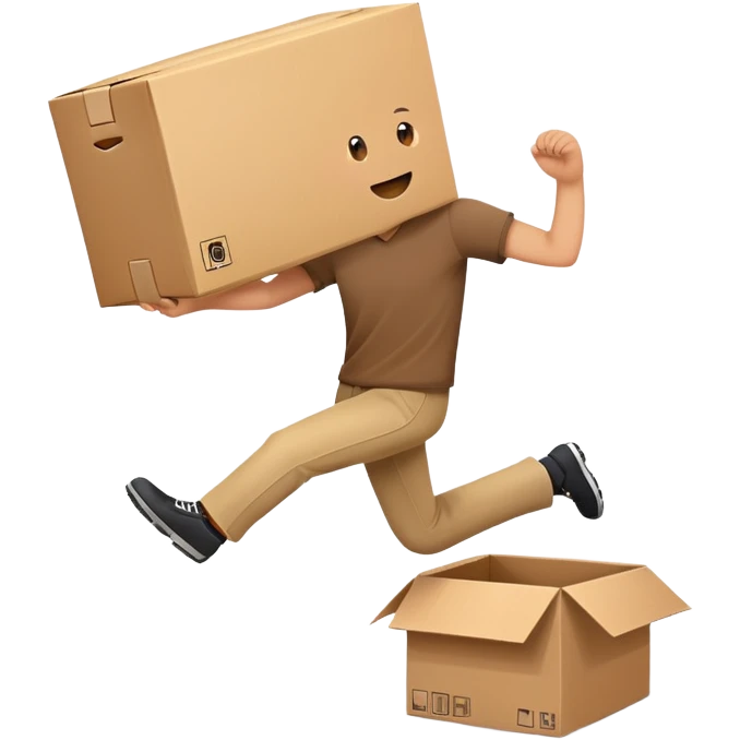 Kicking a box emoji