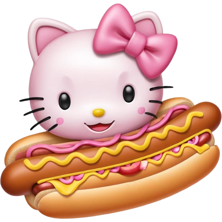 Hello kitty hot dog  emoji