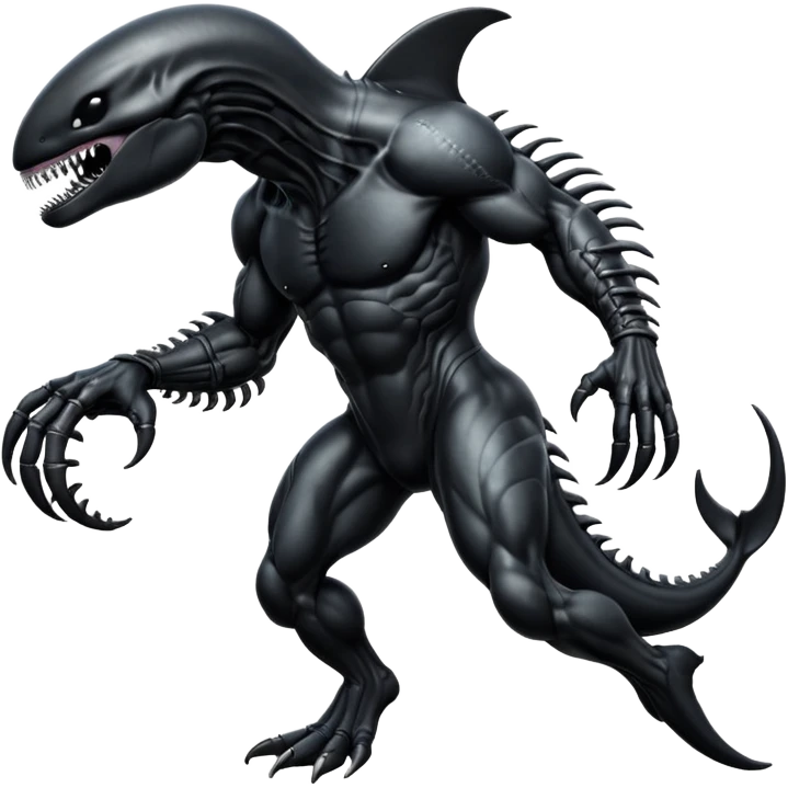  Venom-Xenomorph-Orca-hybrid-fantasy-creature (full body) emoji