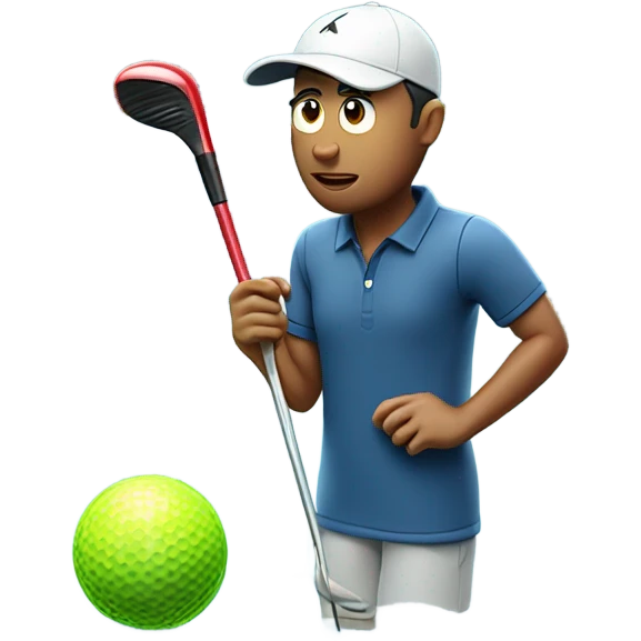 Golfer trapped in ice block emoji