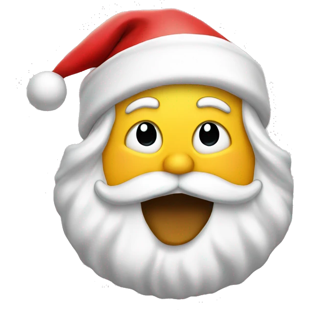 Santa smiley face blowing  emoji