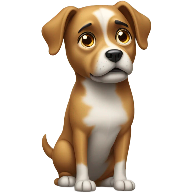 Dog shrugging emoji