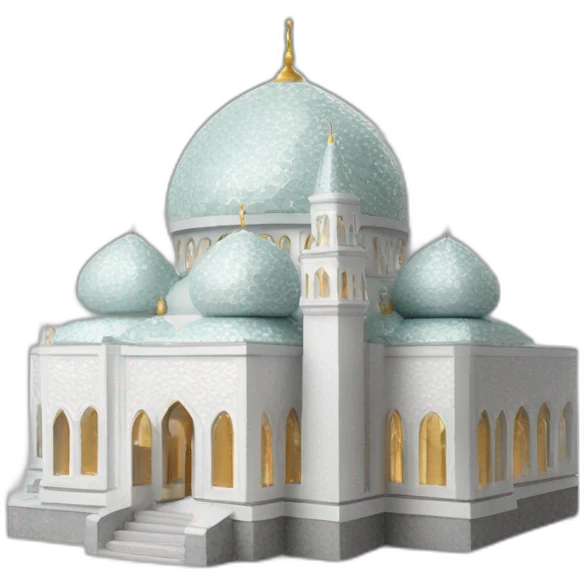 mosque made by diamonds  emoji