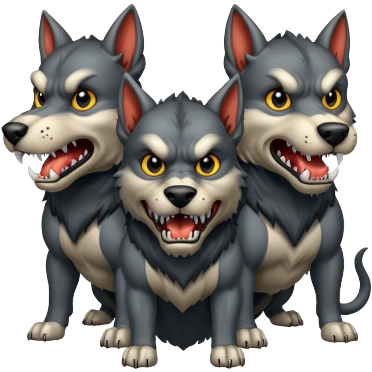 The three headed hound, cerberus emoji