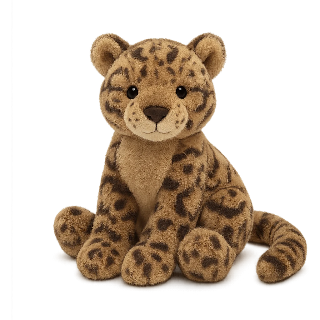 jellycat stuffed plush clouded leopard emoji