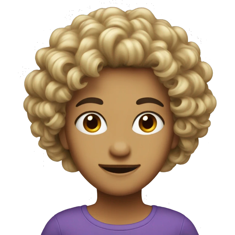 Cheveux bouclés  emoji