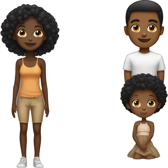 tan boy black girl couple emoji