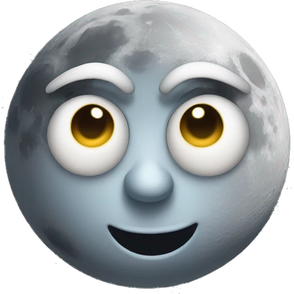 Moon face rolling eyes emoji