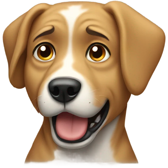Crying dog emoji