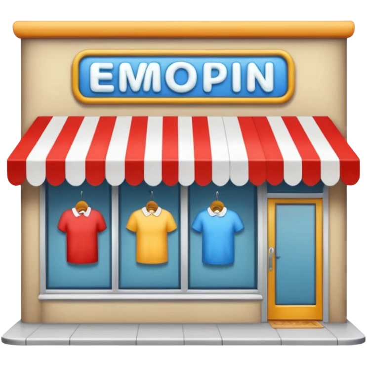 clothing store on the street emoji