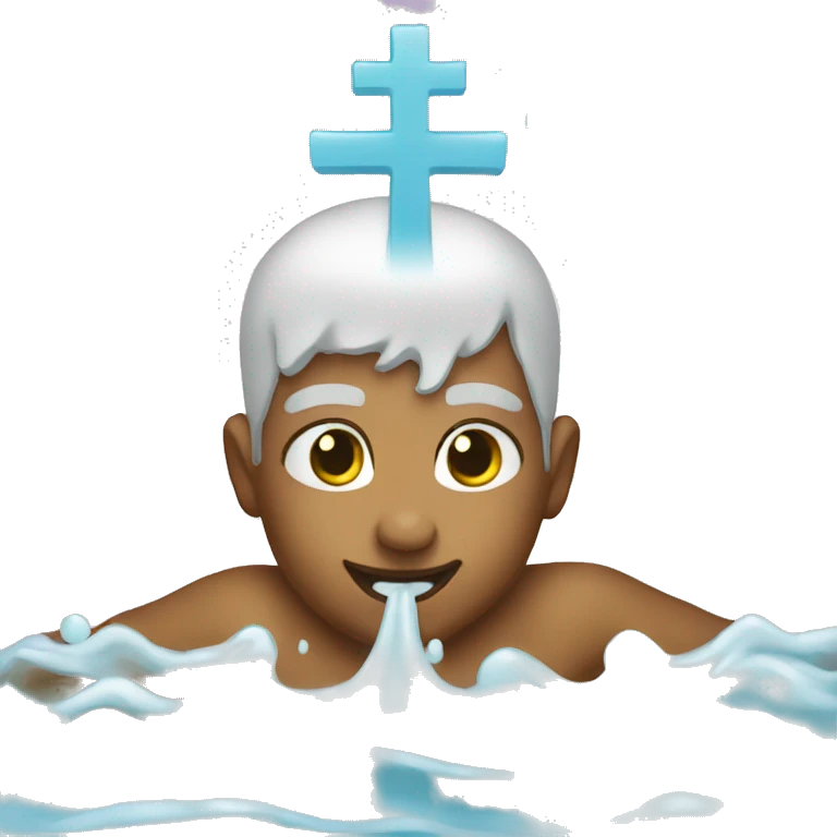 Baptism in water man emoji