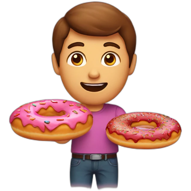Donuts ordering pizza emoji