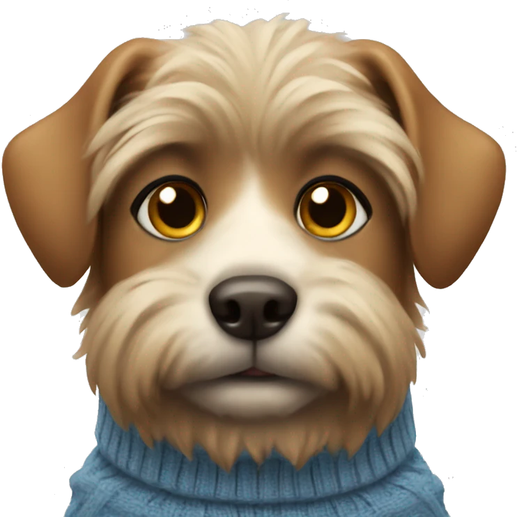 dog wearing a sweater emoji