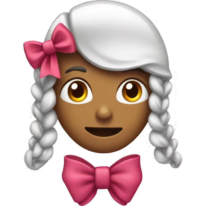 Emoji with a bow and nails emoji