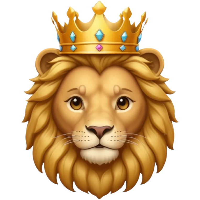 Lion wearing crown emoji emoji
