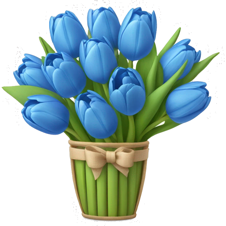 Blue tulips bouquet  emoji