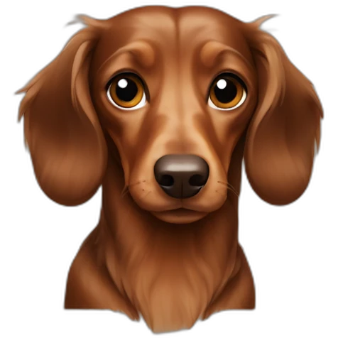 brown longhaired dachshund emoji