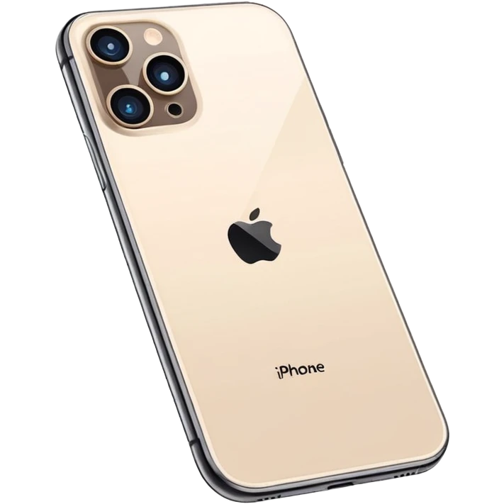 iPhone 16 Pro, minimal background, side view emoji