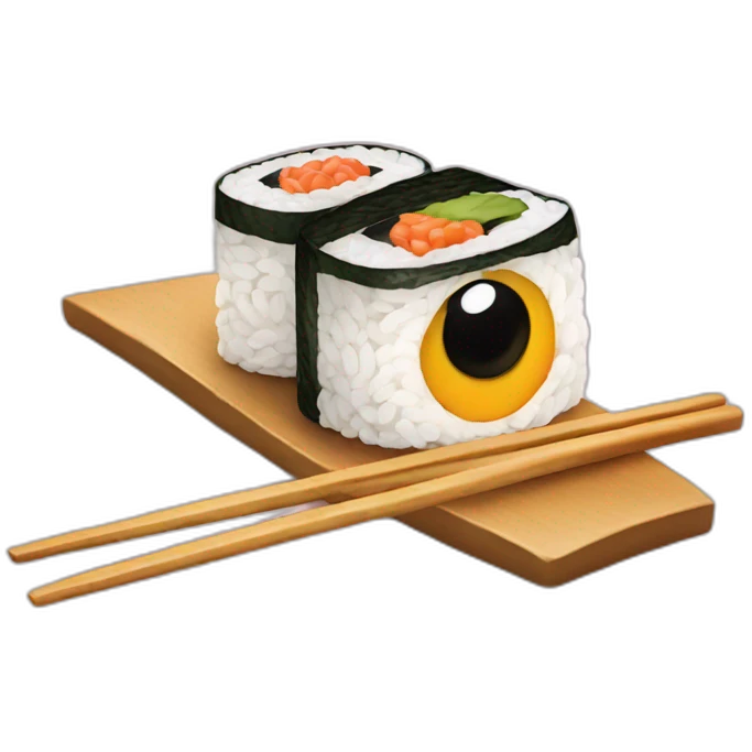 Sushi with eyes emoji