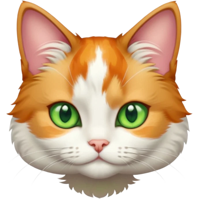 Calico and white cat emoji