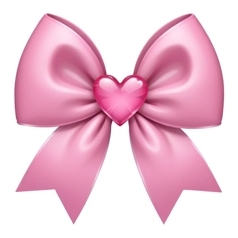 sakura bow with a heart center emoji