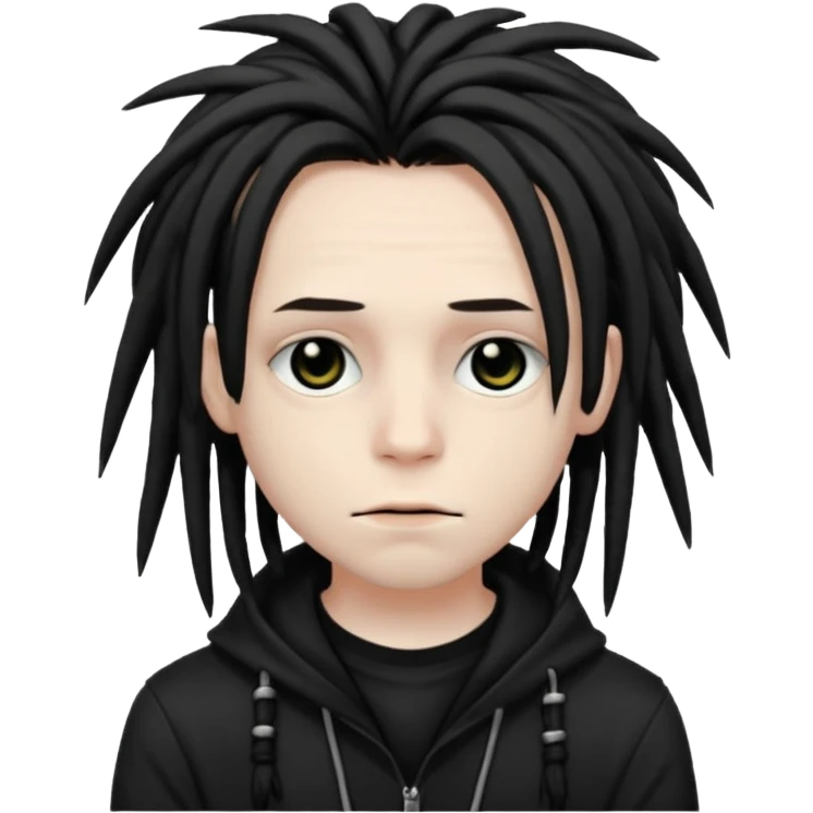 emo boy with dreads emoji