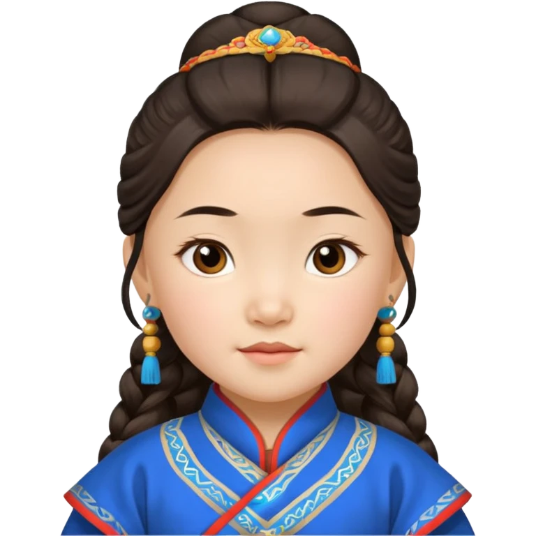 5 years old girl in Mongolia emoji