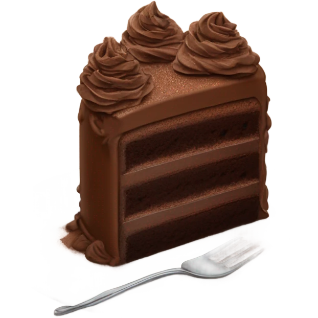 Chocolate cake emoji