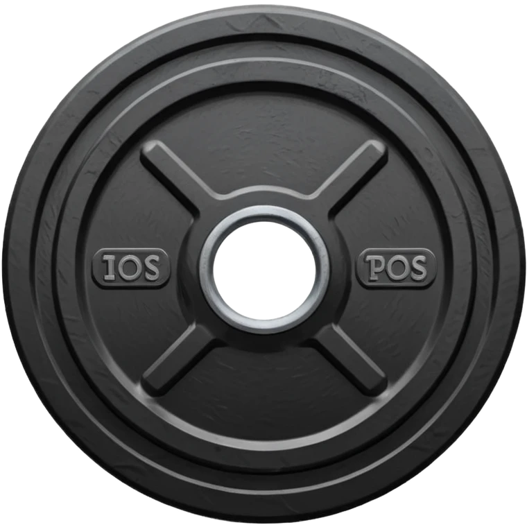 a black weight plate emoji