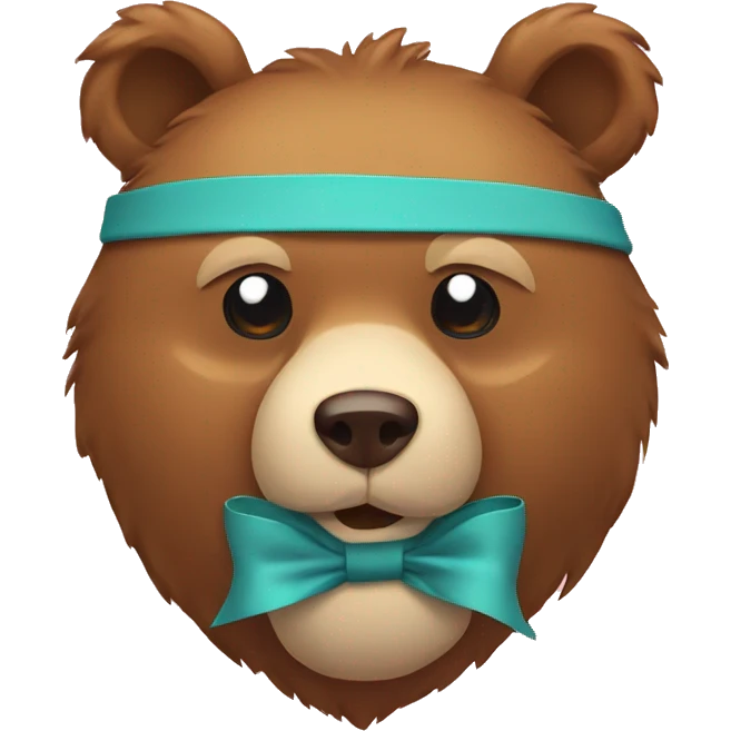 bear with a bow emoji