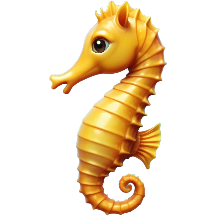 Cinematic Comical Sea Horse Portrait Emoji, Head tilted dramatically with an exaggeratedly amused expression, featuring a delicately curved seahorse with a whimsically coiled tail and wide, comically expressive eyes full of playful disbelief, Simplified yet hilariously expressive features, highly detailed, glowing with a slightly sassy aquatic glow, high shine, dramatic yet playful, stylized with an air of quirky marine mischief, soft glowing outline, capturing the essence of a meme-worthy seahorse that looks ready to drift its way into viral fame! emoji