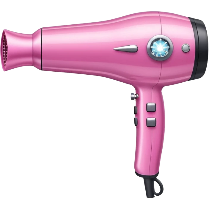 pink elegant blow dryer with diamonds emoji