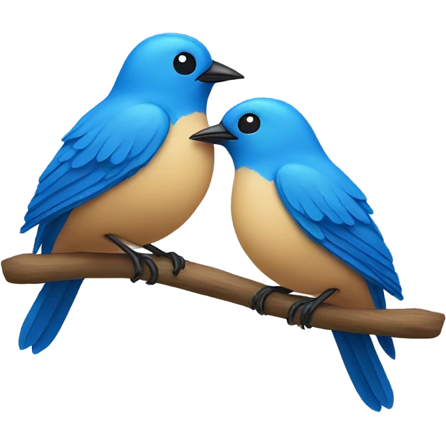 2 Blue Bird  emoji