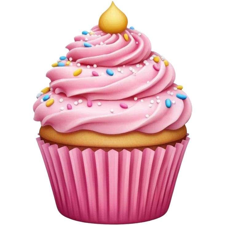 Cupcake with pink icing emoji