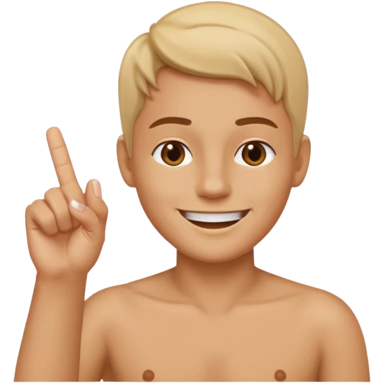 Smiling middle finger emoji