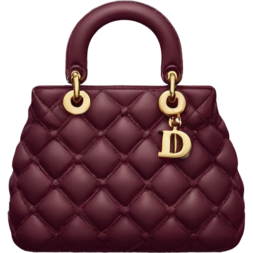 Burgundy bag Dior emoji